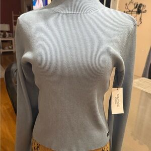 Calvin Klein Light Gray Ribbed Sweater